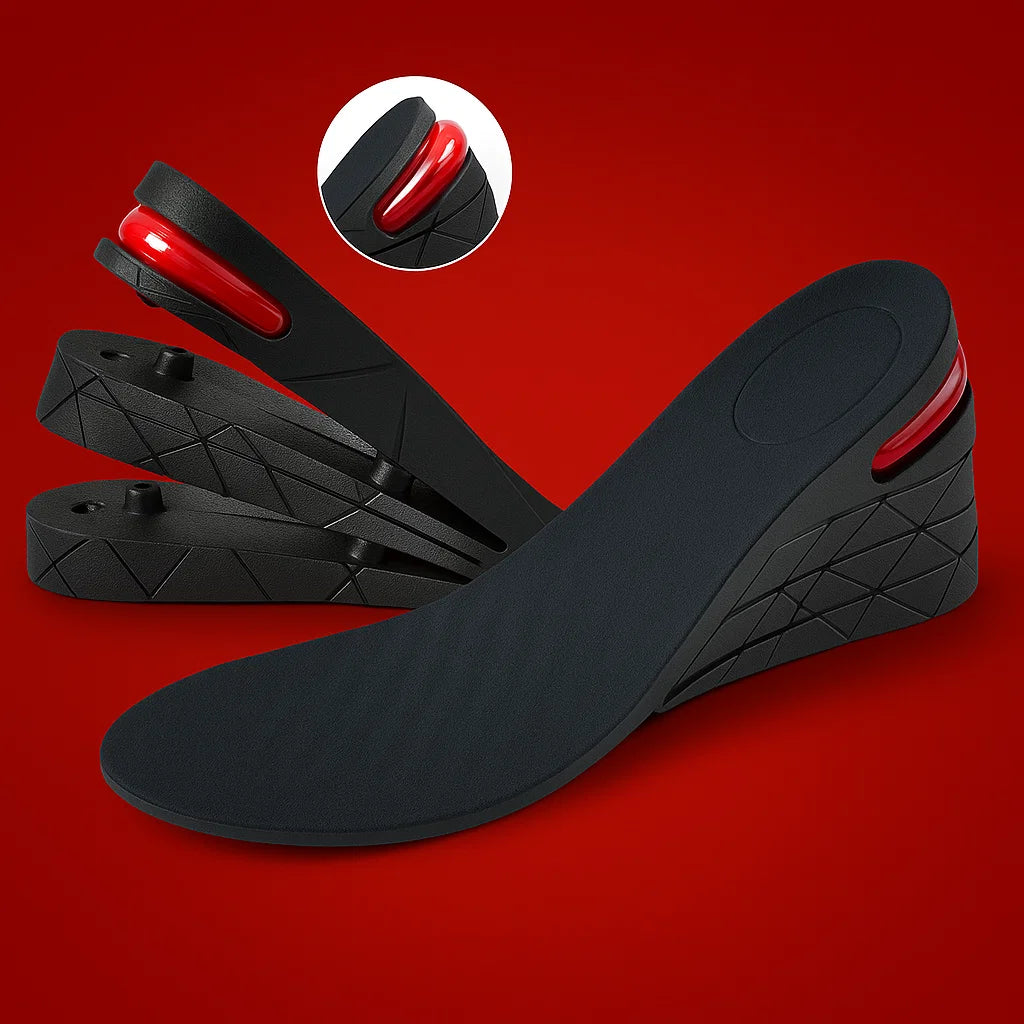 Invisible Height Increase Insoles for Men & Women – 3/5/7/9 cm Adjustable Heel Lift Cushions